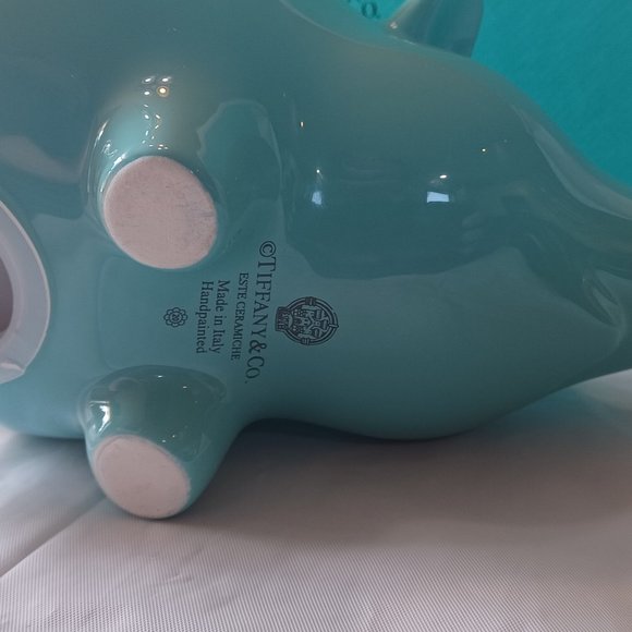 NEW Tiffany & Co Colorblock Piggy Bank in Earthenware - Picture 7 of 13